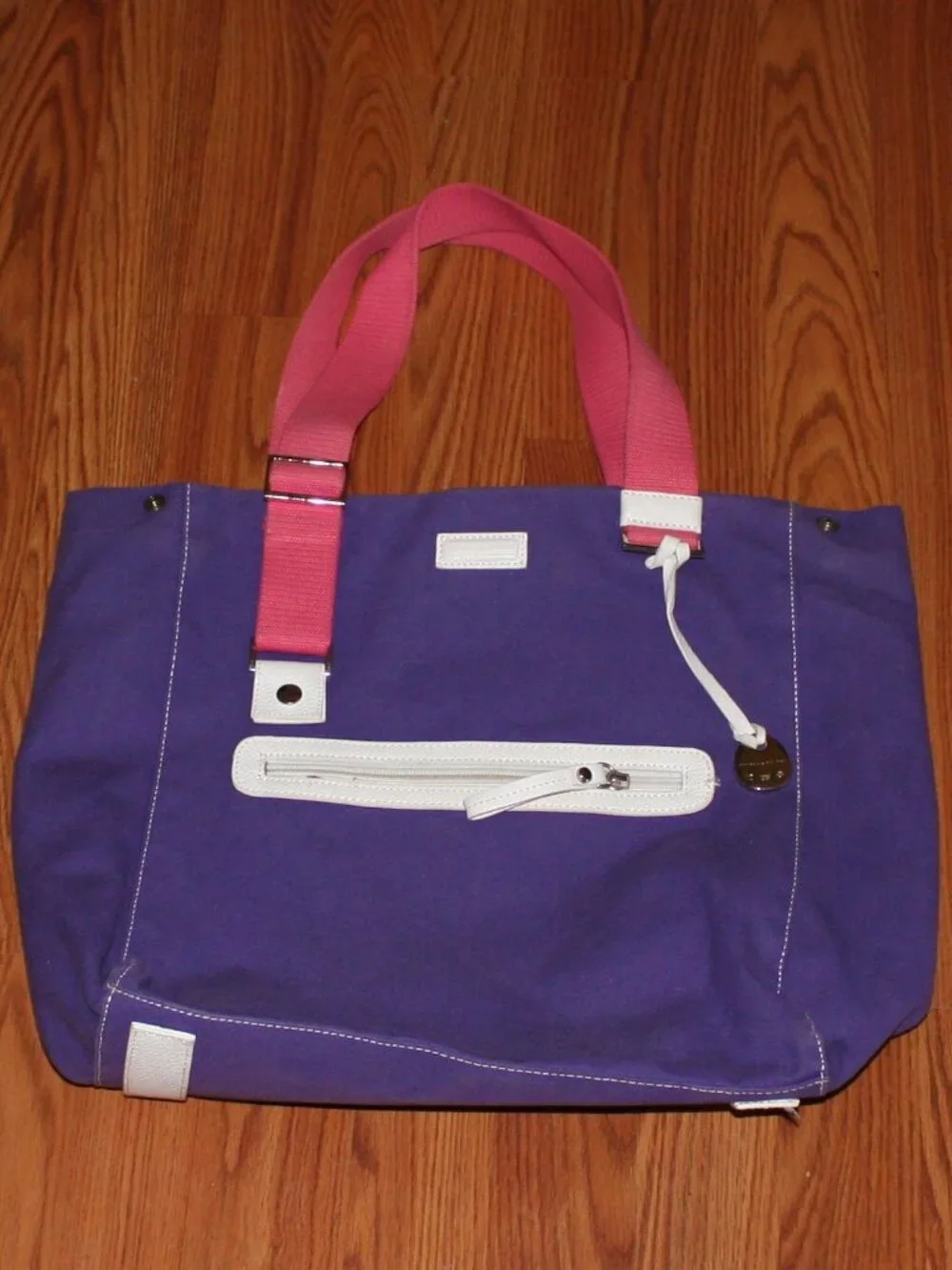 Dooney & Bourke Vintage Purple Canvas Duck Tote
